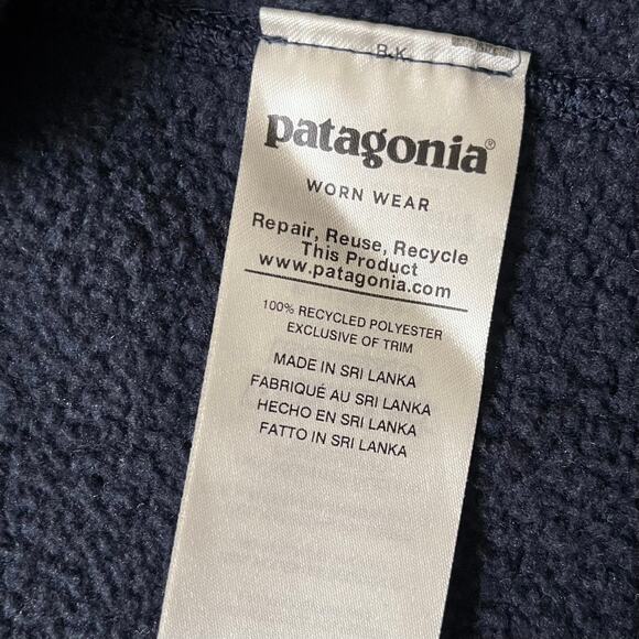 Patagonia Better Sweater Navy Blue 1/4-Zip Fleece Long-Sleeve Women's Top - Picture 5 of 7